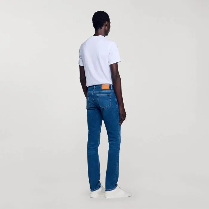 Men Jeans SANDRO Washed Jeans 8211 Slim Cut Blue Vintage 8211 Denim