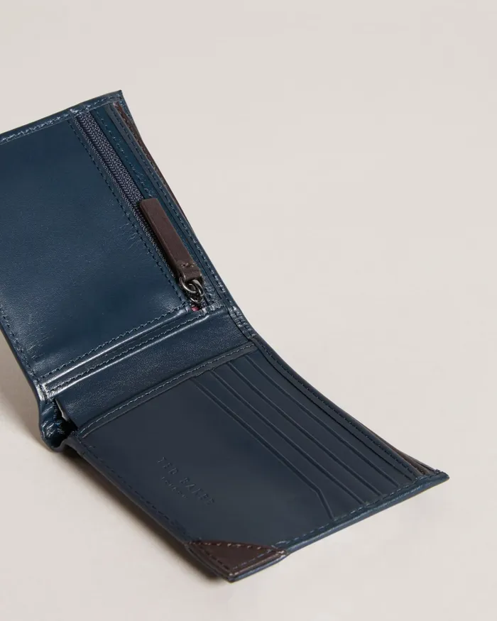 Men KORNING 8211 Leather Bifold Wallet Navy Ted Baker Wallets and Cardholders