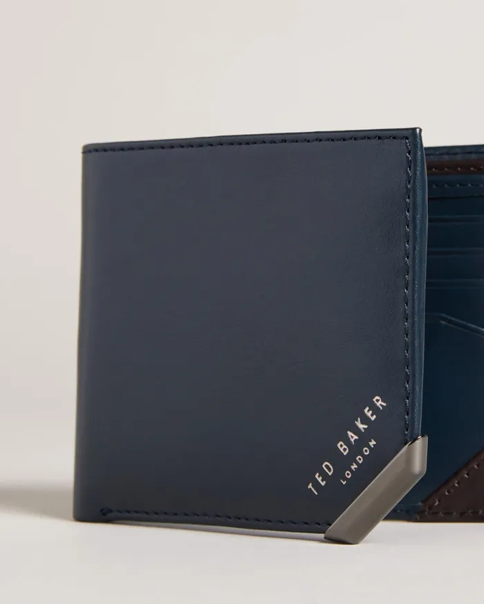Men KORNING 8211 Leather Bifold Wallet Navy Ted Baker Wallets and Cardholders