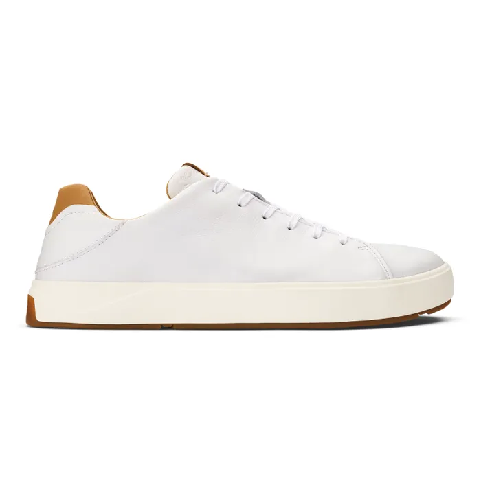 Men Laeahi L Ili Mens Waterproof Leather Sneakers Bright White Olukai Leather