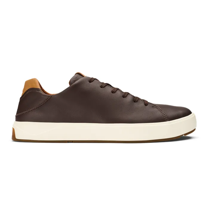 Men Laeahi L Ili Mens Waterproof Leather Sneakers Dark Java Olukai WaterFriendly