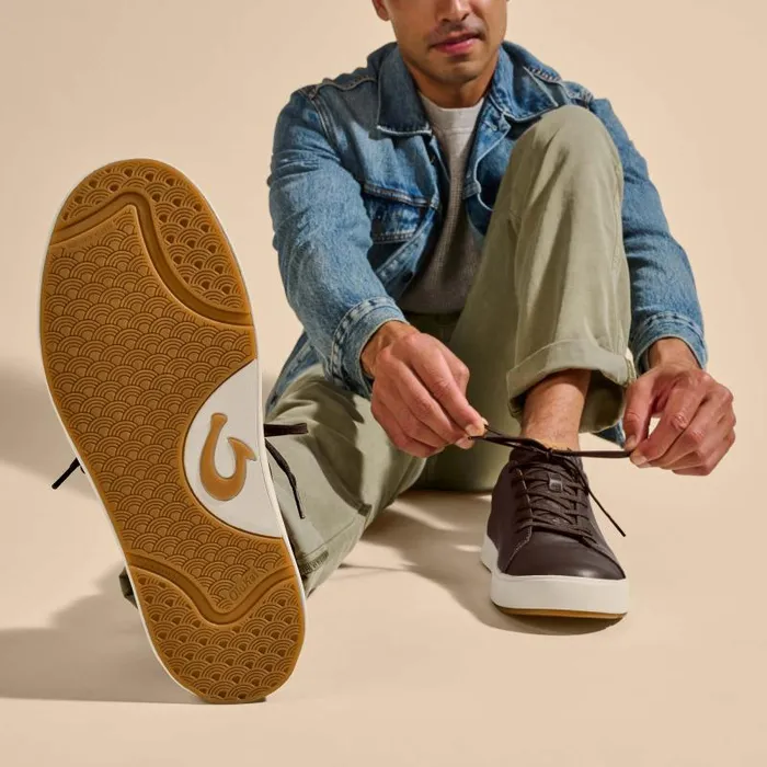 Men Laeahi L Ili Mens Waterproof Leather Sneakers Dark Java Olukai WaterFriendly Men Laeahi L Ili Mens Waterproof Leather Sneakers Dark Java Olukai WaterFriendly