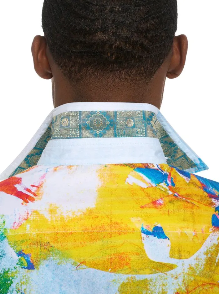 Men LIMITED EDITION THE ALPS LONG SLEEVE BUTTON DOWN SHIRT White Robert Graham Button Down Shirts