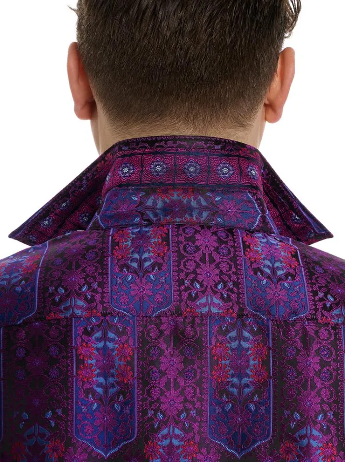 Men LIMITED EDITION THE HIGH RENOWN BUTTON DOWN SHIRT Magenta Robert Graham Button Down Shirts