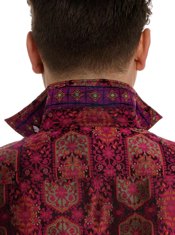 Men LIMITED EDITION THE HIGH RENOWN BUTTON DOWN SHIRT Magenta Robert Graham Button Down Shirts