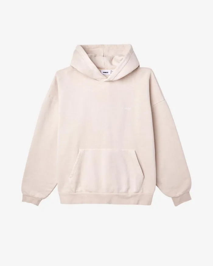 Men LOWERCASE PIGMENT PULLOVER Pigment Shell Pink OBEY Clothing SWEATSHIRTS