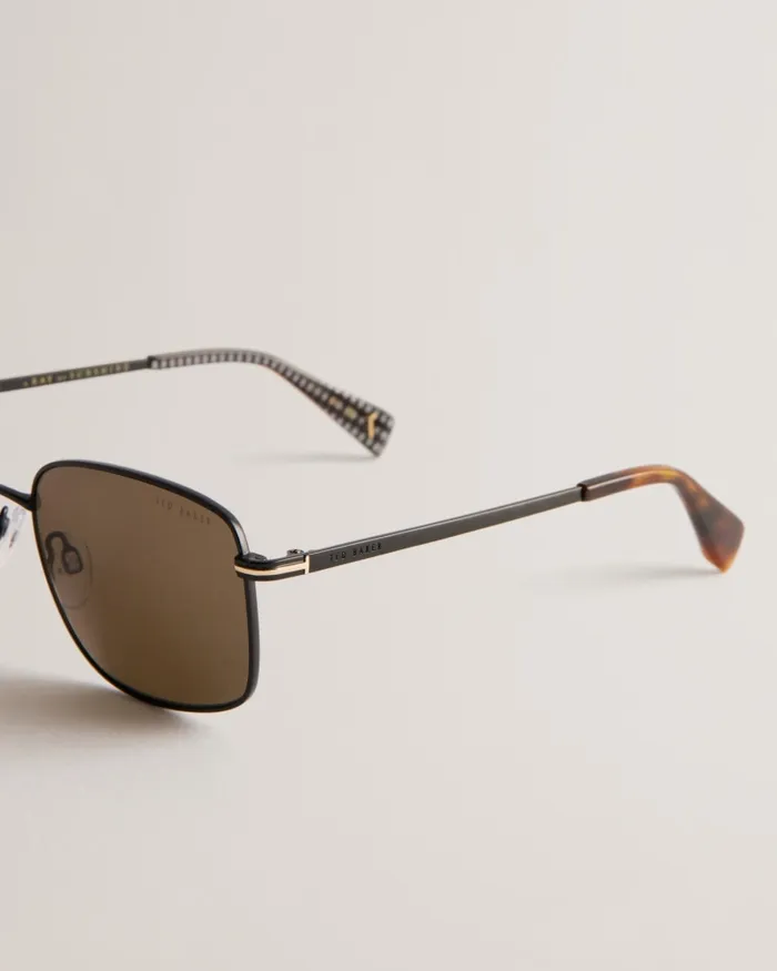 Men MATTIIE 8211 Rectangle Stainless Steel Frame Sunglasses Black Ted Baker Sunglasses Men MATTIIE 8211 Rectangle Stainless Steel Frame Sunglasses Black Ted Baker Sunglasses