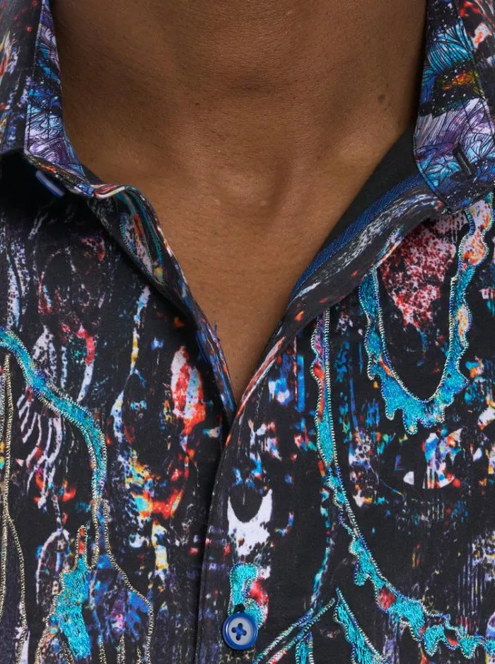 Men MESOSPHERE SHORT SLEEVE BUTTON DOWN SHIRT Multi Robert Graham Button Down Shirts