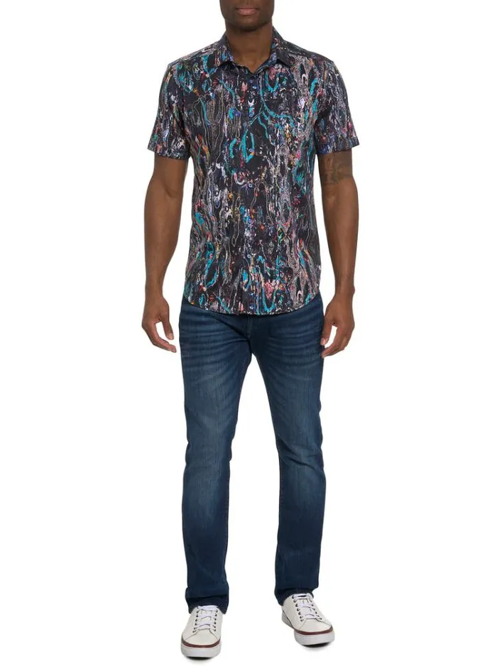 Men MESOSPHERE SHORT SLEEVE BUTTON DOWN SHIRT Multi Robert Graham Button Down Shirts