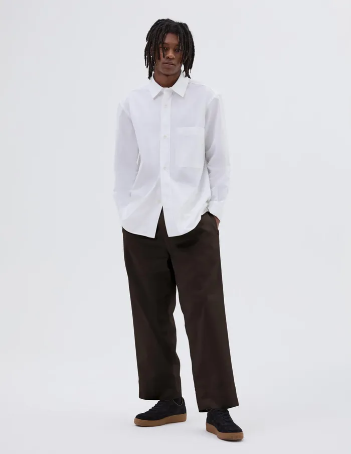 Men Mhl Basic Shirt White Margaret Howell Shirts