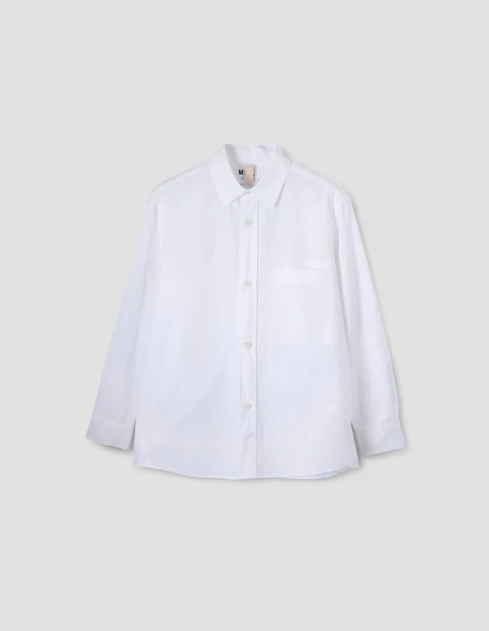 Men Mhl Basic Shirt White Margaret Howell Shirts