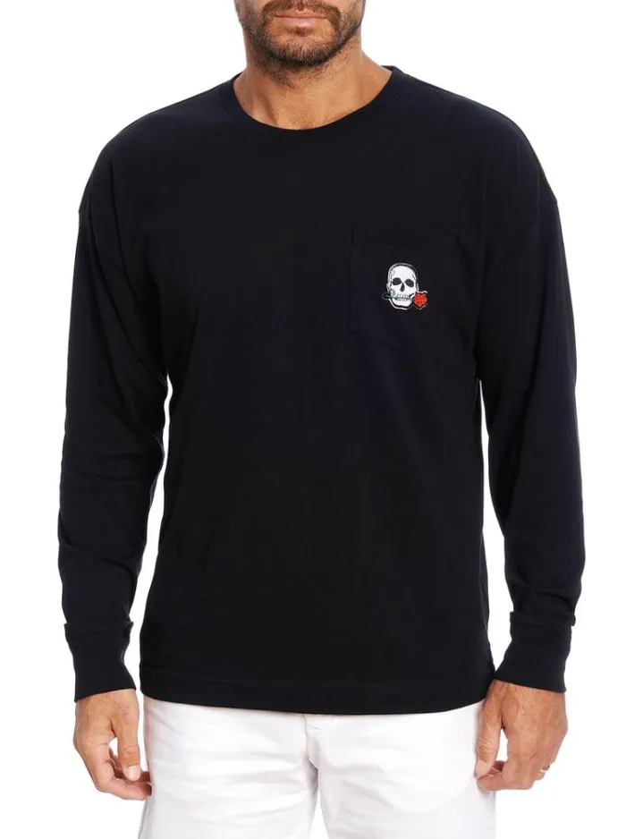 Men MIAMI LONG SLEEVE TSHIRT Black Robert Graham Polos and TShirts