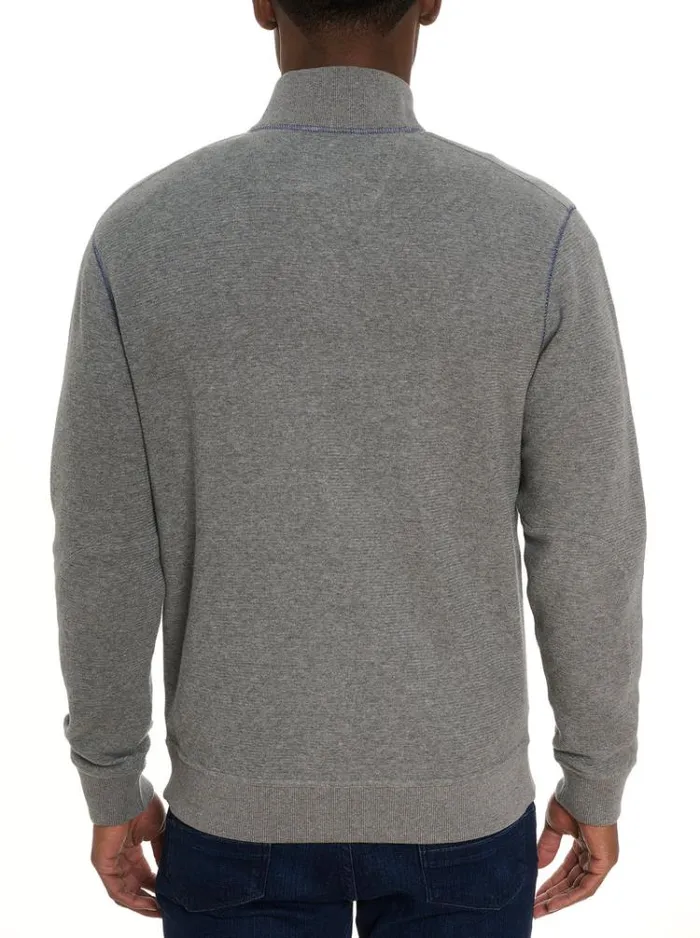Men MOSER LONG SLEEVE KNIT TOP Blue Robert Graham Sweaters and Knits