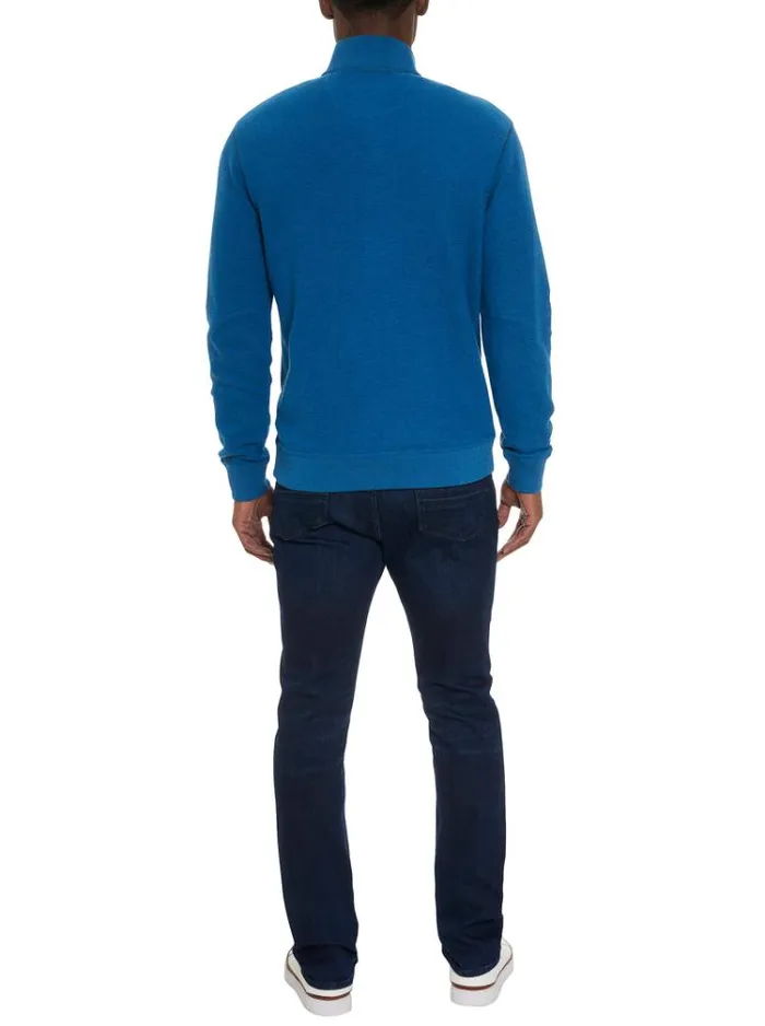 Men MOSER LONG SLEEVE KNIT TOP Blue Robert Graham Sweaters and Knits