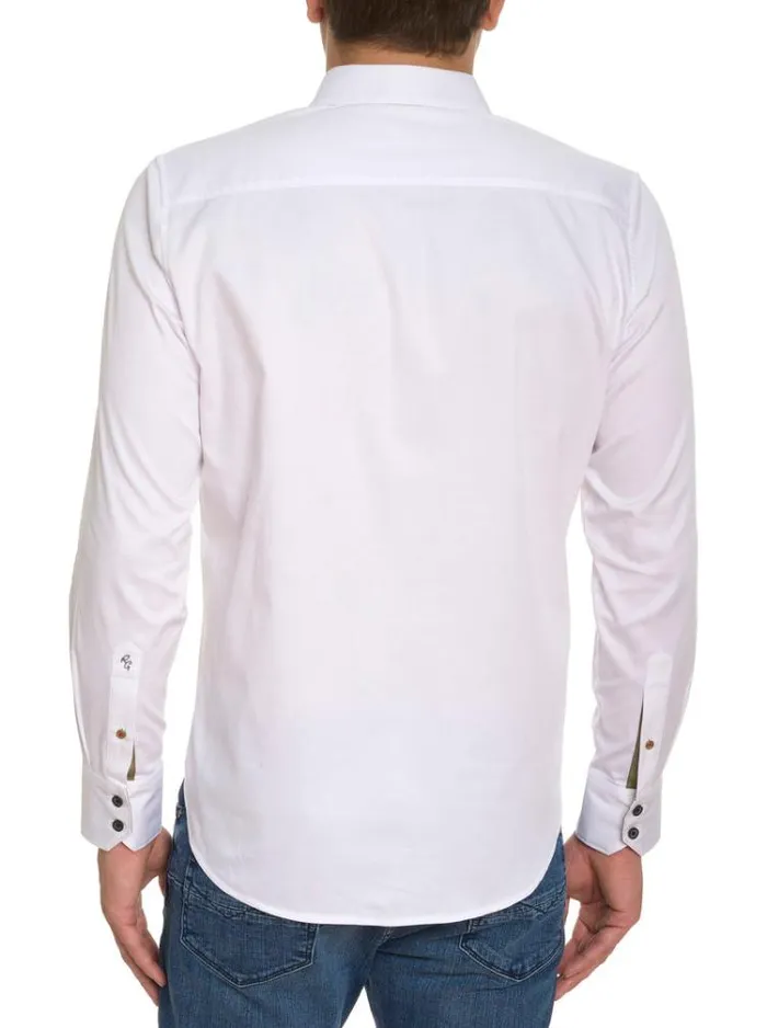 Men MOXY LONG SLEEVE BUTTON DOWN SHIRT White Robert Graham Button Down Shirts