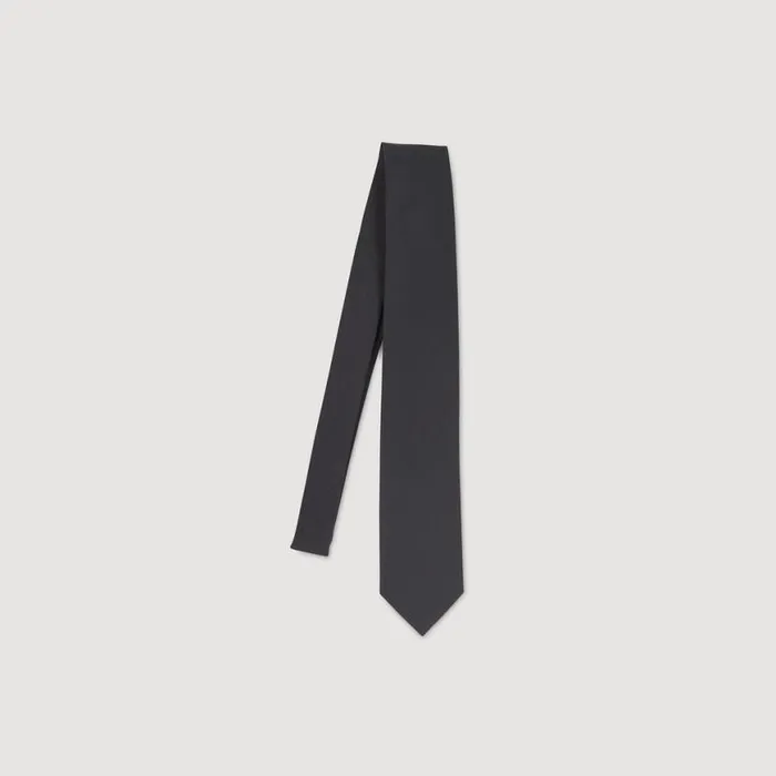 Men Other Accessories SANDRO Oversize Tie Charcoal Grey