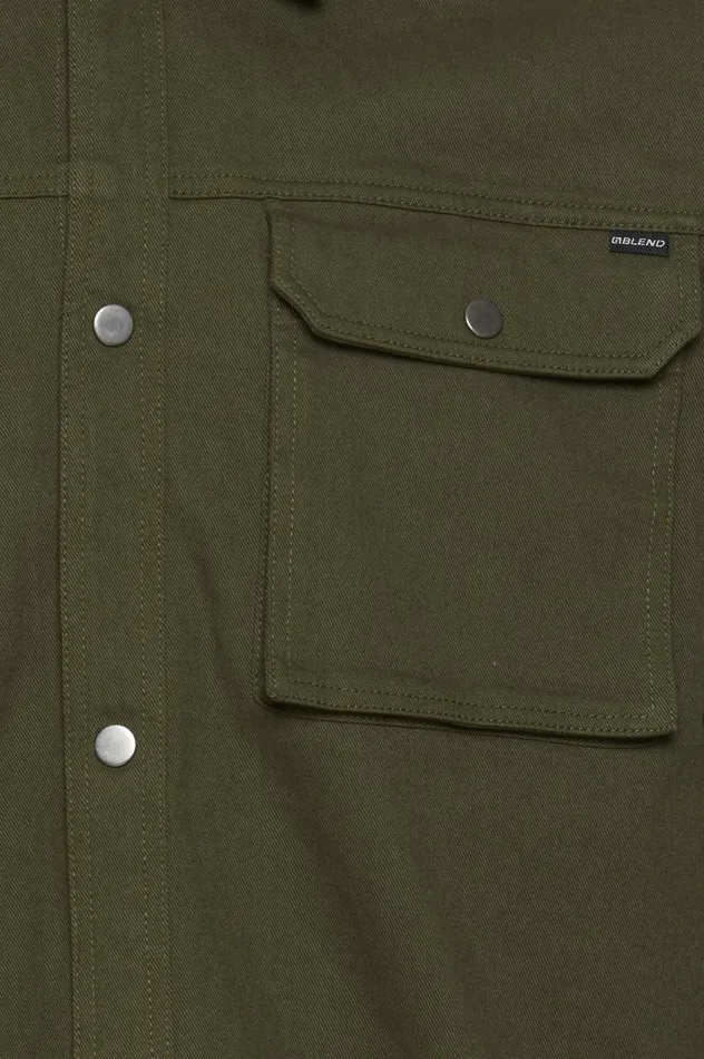 Men Outerwear Blend Outerwear Olive Night
