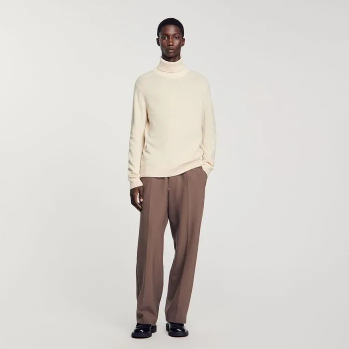 Men Pants and Shorts SANDRO Wideleg Pants Taupe