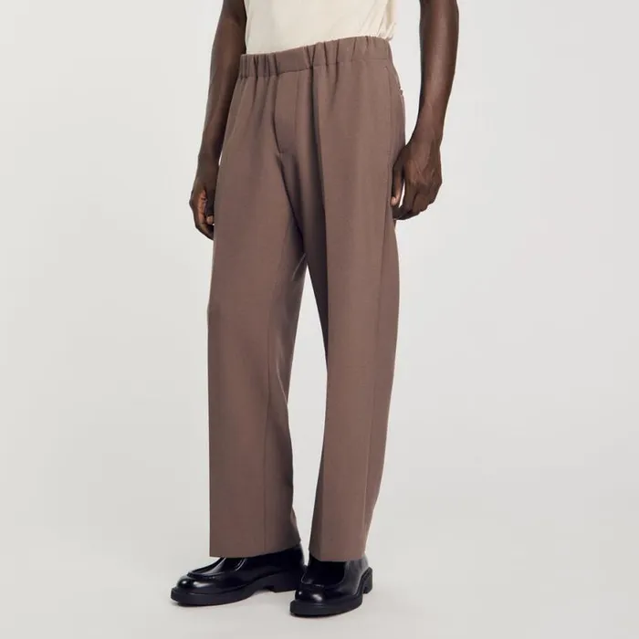 Men Pants and Shorts SANDRO Wideleg Pants Taupe