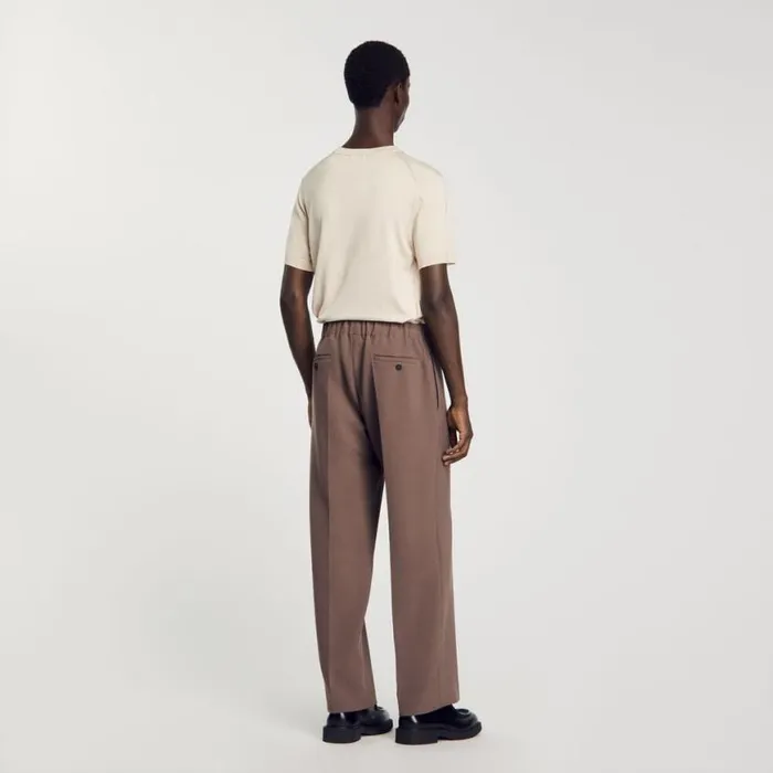Men Pants and Shorts SANDRO Wideleg Pants Taupe