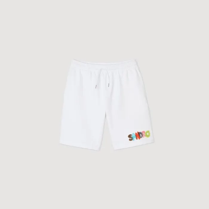 Men Pants and Shorts SANDRO Wild Animals Shorts White