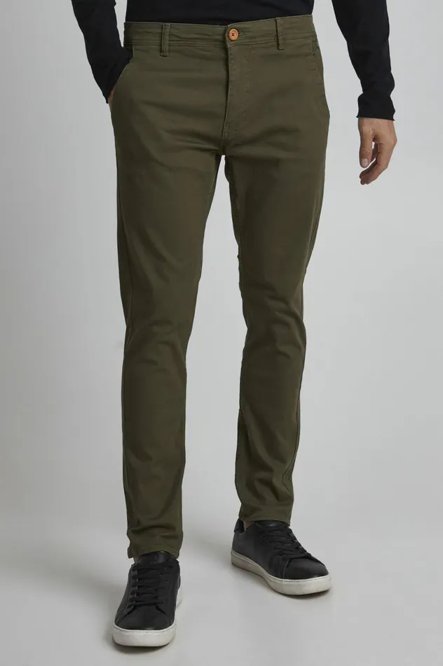 Men Pants Blend Casual Pants Olive Night Green