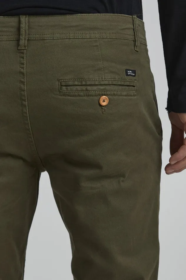 Men Pants Blend Casual Pants Olive Night Green