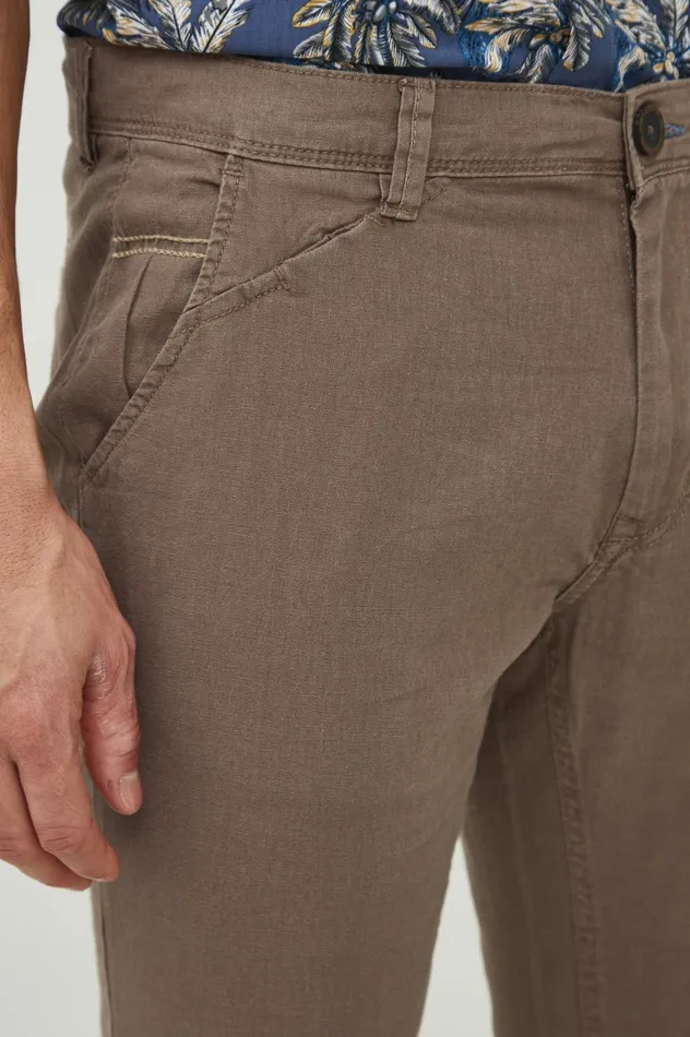 Men Pants Blend Casual Pants Shitake