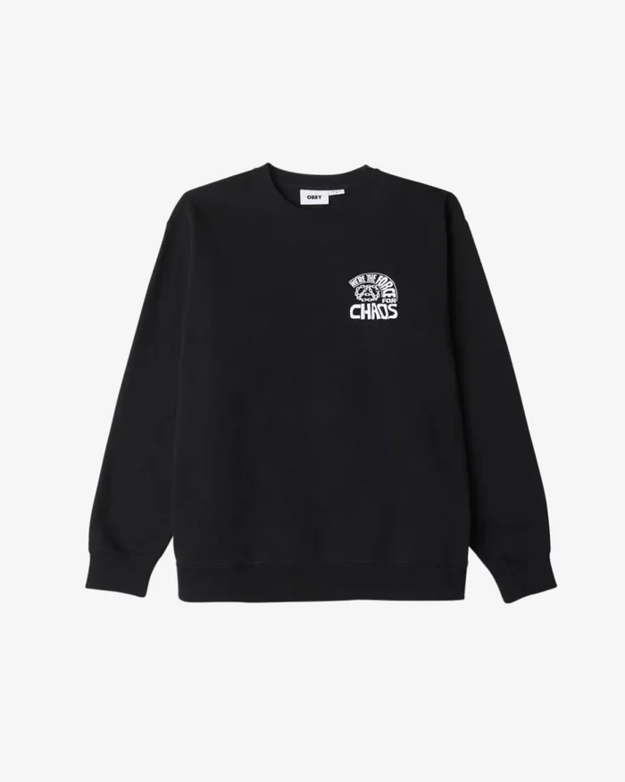 Men PEACE PROGRAM CREWNECK Coronet Blue OBEY Clothing SWEATSHIRTS