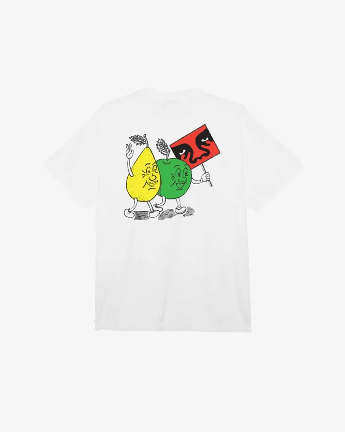 Men PEACEFUL PROTEST HEAVYWEIGHT TSHIRT White OBEY Clothing TSHIRTS