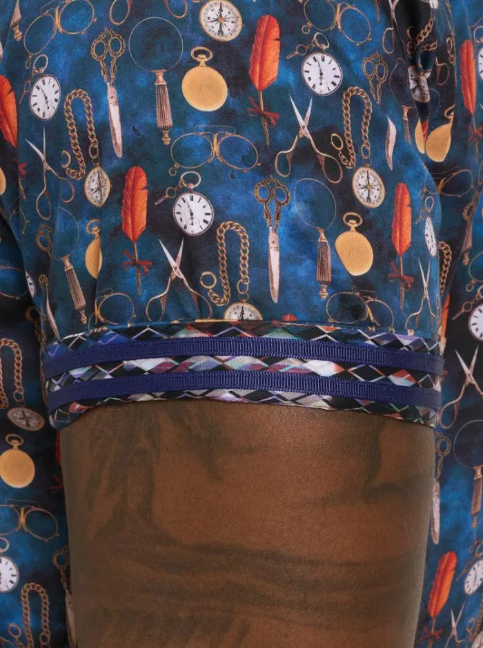 Men POCKETWATCH SHORT SLEEVE BUTTON DOWN SHIRT Multi Robert Graham Button Down Shirts
