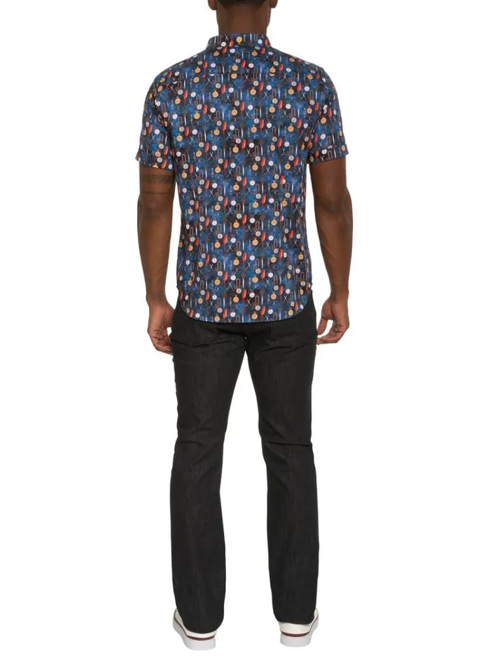 Men POCKETWATCH SHORT SLEEVE BUTTON DOWN SHIRT Multi Robert Graham Button Down Shirts
