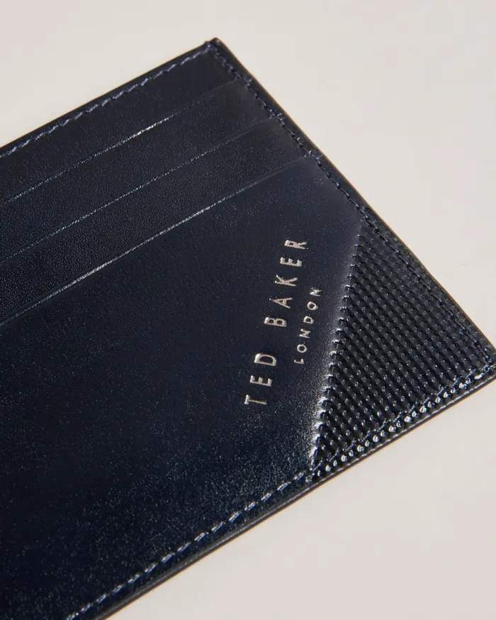 Men RAFFLES 8211 Embossed Corner Leather Card Holder Navy Ted Baker Wallets and Cardholders Men RAFFLES 8211 Embossed Corner Leather Card Holder Navy Ted Baker Wallets and Cardholders