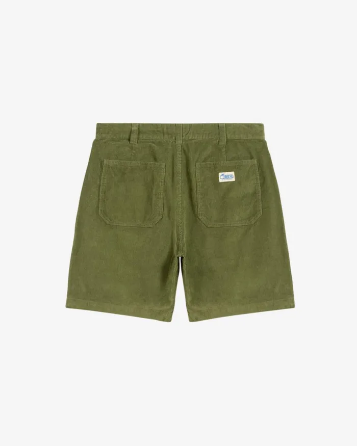 Men REED CORDUROY UTILITY SHORT Light Army OBEY Clothing BOTTOMS