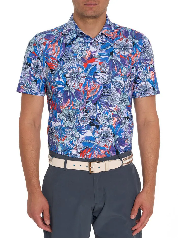 Men ROXBERRY PERFORMANCE POLO Purple Robert Graham Polos and TShirts