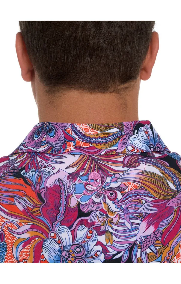 Men ROXBERRY PERFORMANCE POLO Purple Robert Graham Polos and TShirts