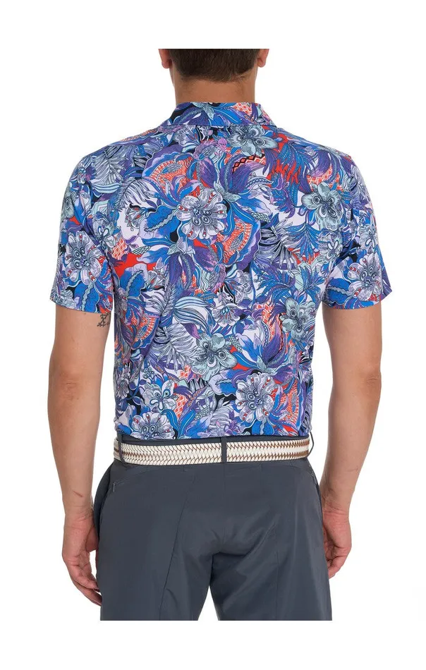 Men ROXBERRY PERFORMANCE POLO Purple Robert Graham Polos and TShirts