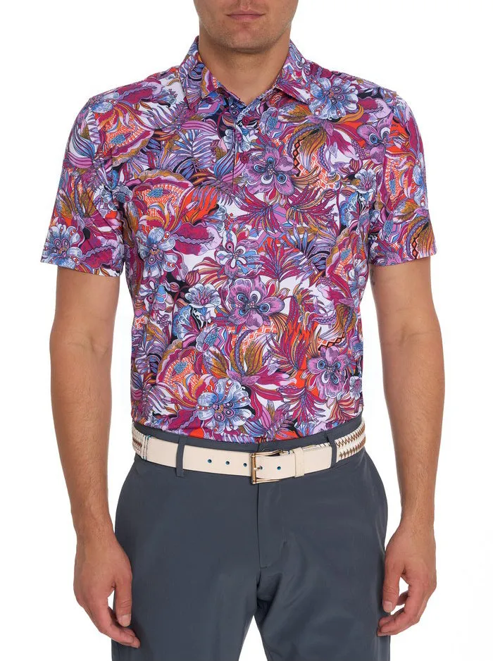 Men ROXBERRY PERFORMANCE POLO Purple Robert Graham Polos and TShirts
