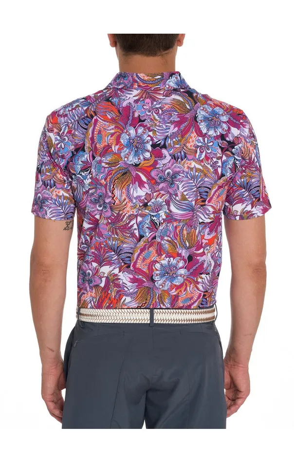 Men ROXBERRY PERFORMANCE POLO Purple Robert Graham Polos and TShirts