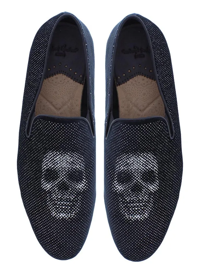 Men ROXBERRY SMOKING SLIPPER Black Robert Graham Shoes