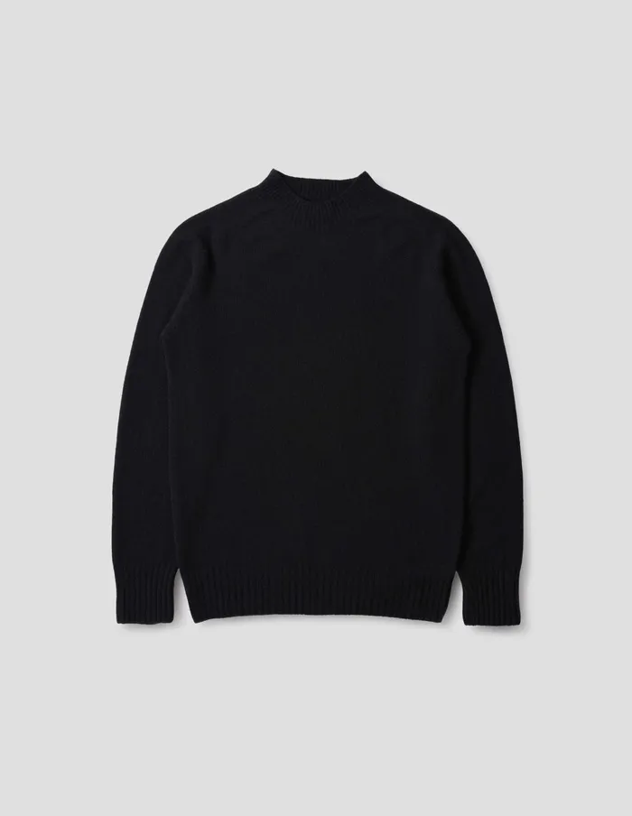 Men Saddle Crew Dark Navy Twist Margaret Howell Knitwear