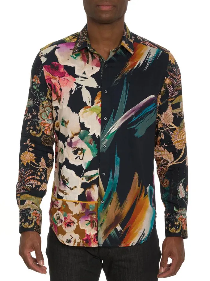Men SAVOY LONG SLEEVE BUTTON DOWN SHIRT Multi Robert Graham Button Down Shirts