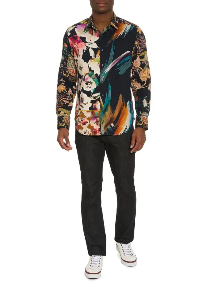Men SAVOY LONG SLEEVE BUTTON DOWN SHIRT Multi Robert Graham Button Down Shirts