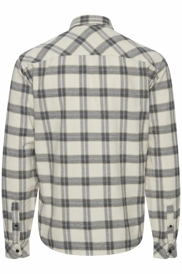 Men Shirts Blend Long Sleeved Shirt Oyster Gray
