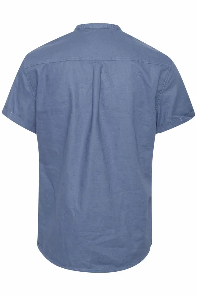 Men Shirts Blend Shirt With Short Sleev Moonlight Blue