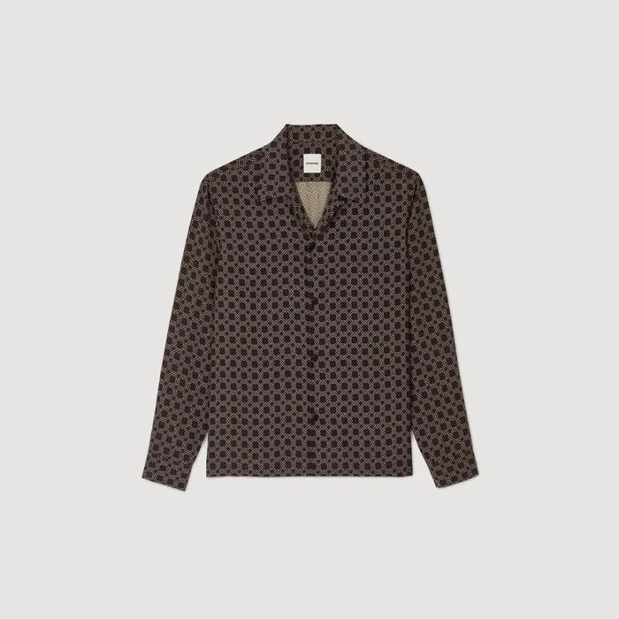 Men Shirts SANDRO Loosefit Shirt Brown