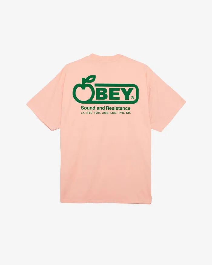 Men SOUND and RESISTANCE HEAVYWEIGHT TSHIRT Hydrangea OBEY Clothing TSHIRTS