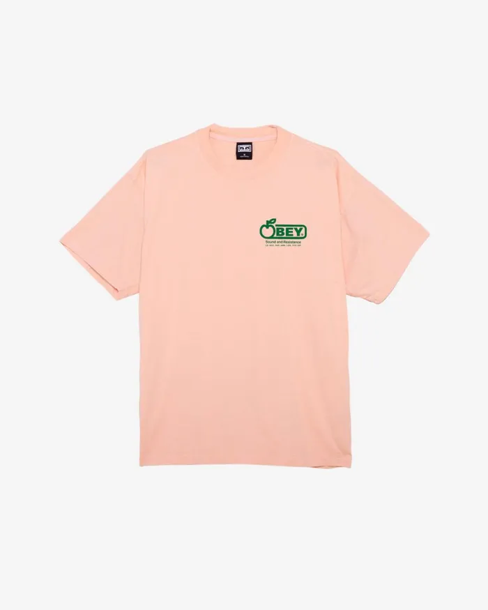 Men SOUND and RESISTANCE HEAVYWEIGHT TSHIRT Hydrangea OBEY Clothing TSHIRTS