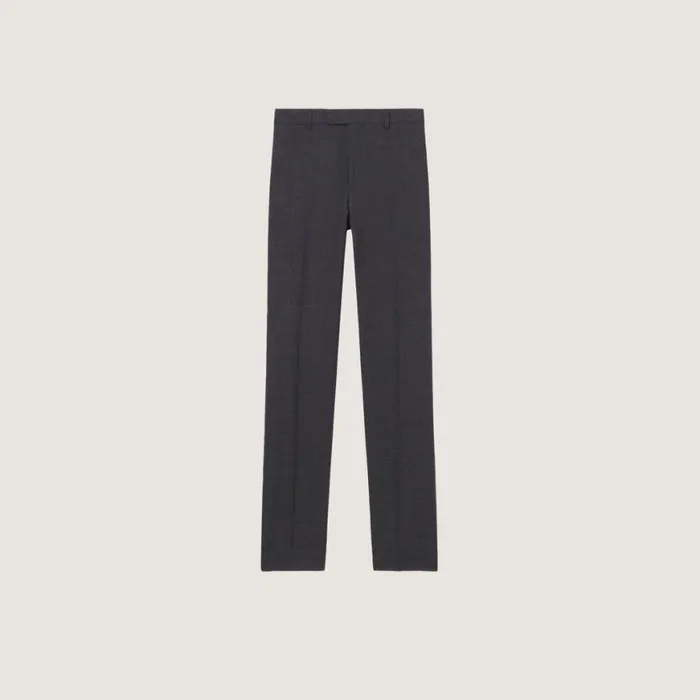 Men Suits and Blazers SANDRO Wool Suit Pants Mocked Grey