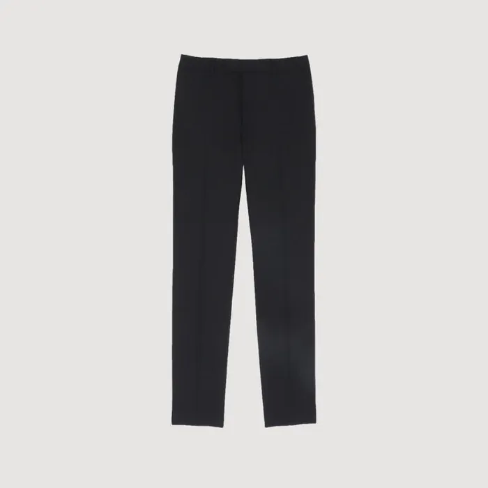 Men Suits and Blazers SANDRO Wool Suit Pants Navy Blue